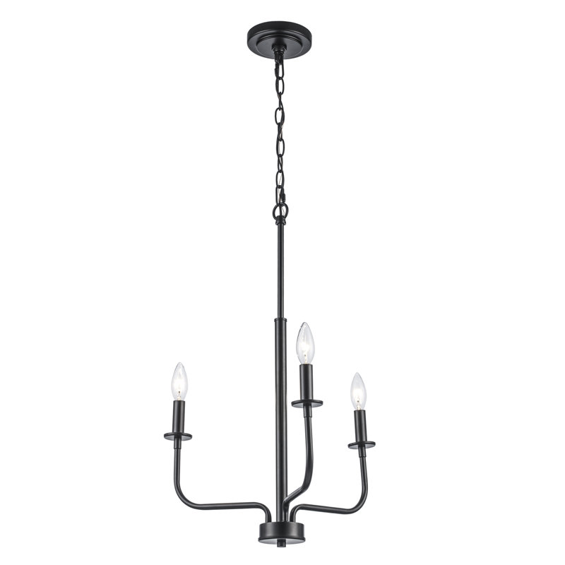 Popem - Light Candle Style Pendant, 78" H x 18" W x 18" D, 3, Black