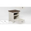 Table de chevet de ferme l 18 po avec station de charge, table de bout avec tablette ouverte et 2 tiroirs-1703381775-1703381772