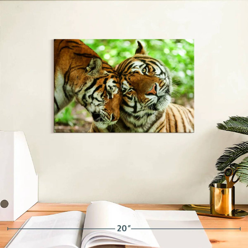 Brampt Loving Tigers, 8" H x 12" W