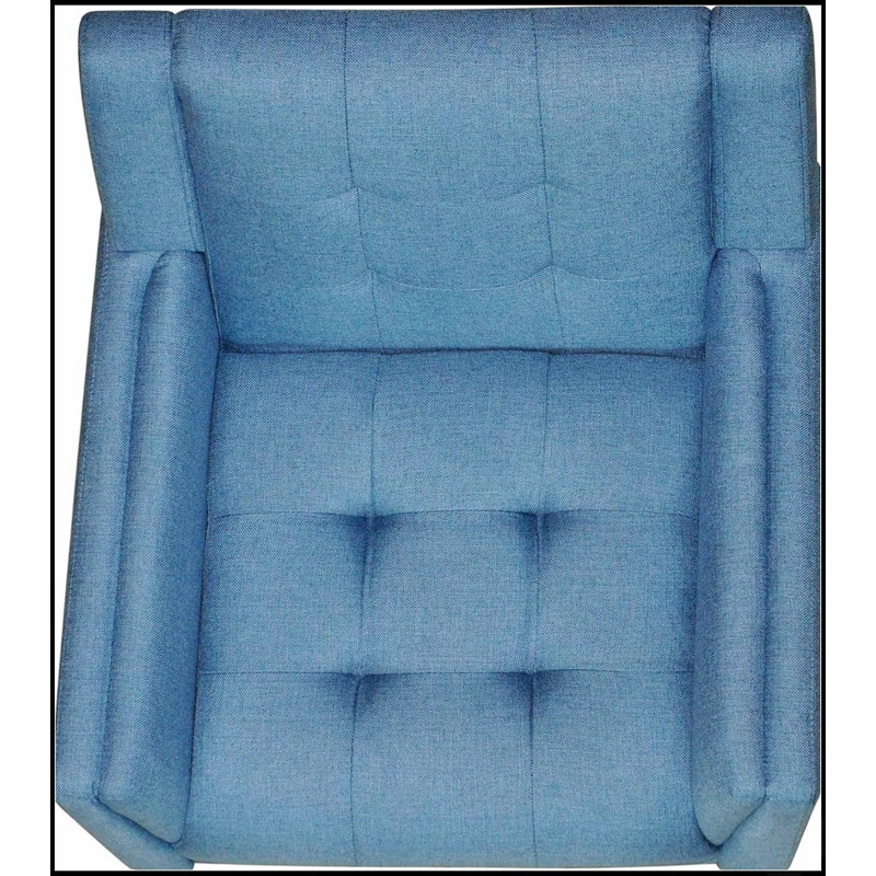 Fauteuil de style Mid-Century moderne avec pieds évasés et revêtement capitonné, parfait pour des sièges élégants et confortables dans tout espace de détente.
