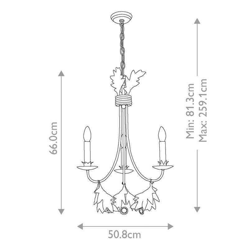 Kristi 3 - Light Candle Style Chandelier