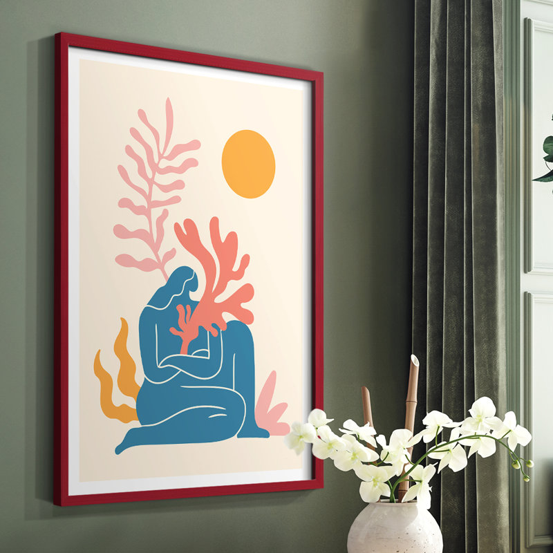 Impression encadrée Matisse Cccxx - Bois massif, Rouge, H 10 po x l 8 po
