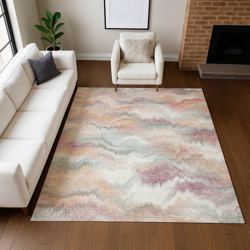 Tapis tourbillon intérieur / extérieur lavable à la machine London ACN2258, Rectangle 9 pi x 12 pi