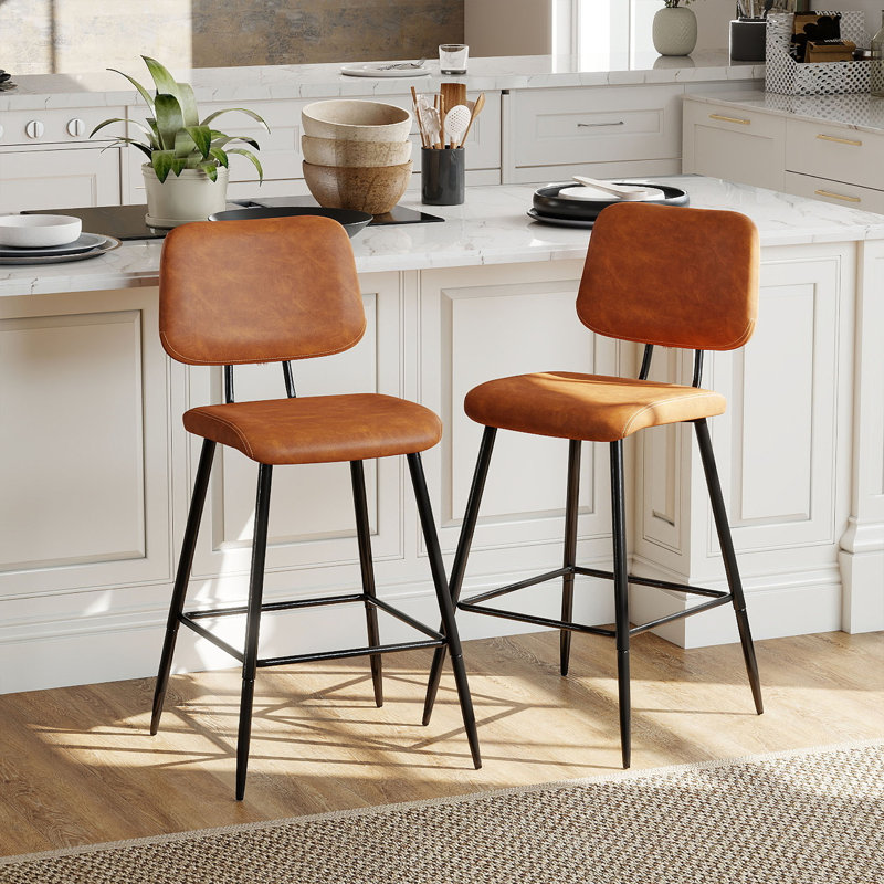 Tabouret de comptoir Kartez 26, Brun