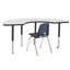 Table d'activité demi-lune effaçable à sec avec pieds réglables - blanc / noir-1173506778-1173506779-1195166483