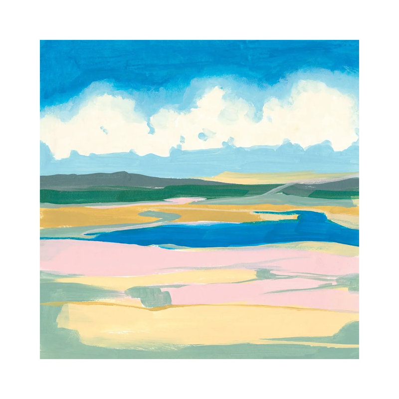 Pastel Rolling Fields I by Jennifer Goldberger - Wrapped Canvas Painting, 30.48 cm H x 30.48 cm W