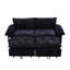 Canapé-lit convertible en velours avec matelas dépliable-1671652860