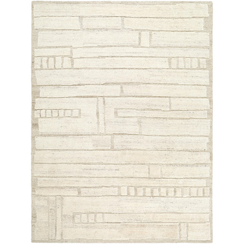 Bergamo Handmade Wool Abstract Area Rug, Rectangle 10' x 14'
