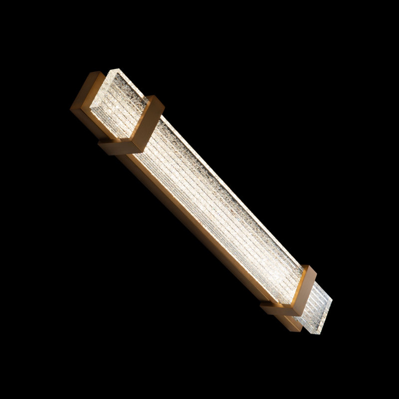 Verandah Dimmable LED Vanity Light, Aged Brass