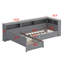 Lit plateforme en bois en L avec lit gigogne et tiroir-733700356