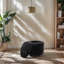 Upholstered Faux Fur Cube