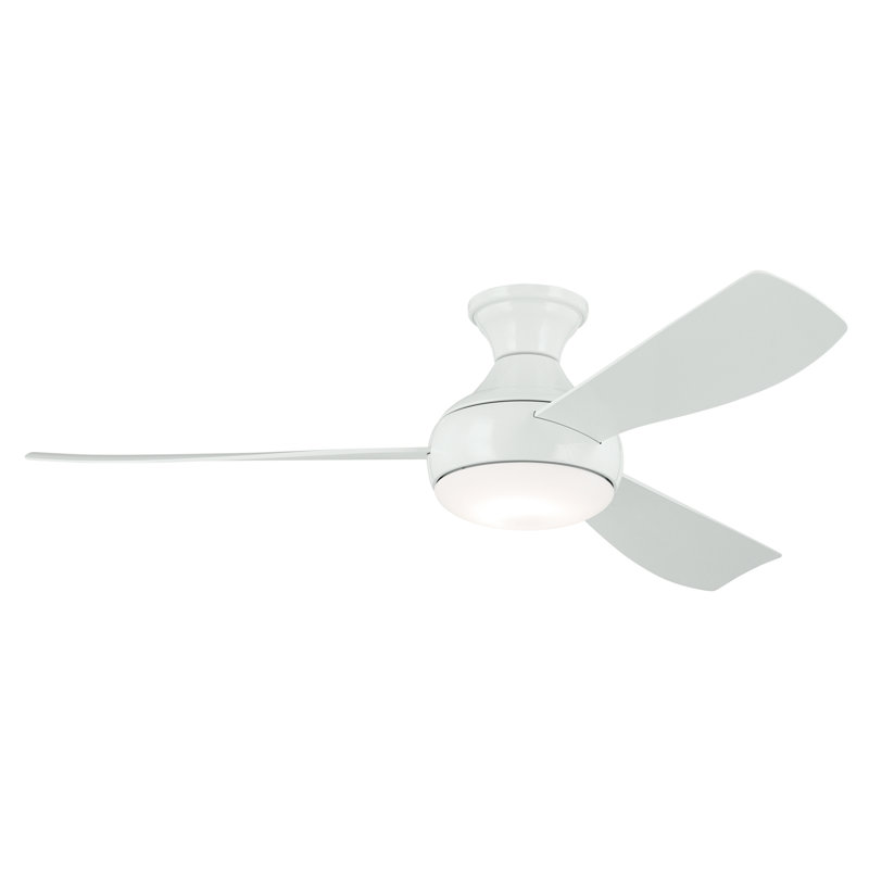 54'' Ceiling Fan with LED Lights, White
