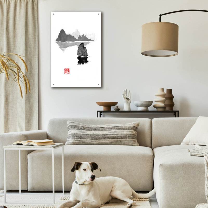 Winston Porter «Boat 2» par Pechane, art mural en verre acrylique, ACR-39462, H 36 po x l 24 po x P 0,2 po