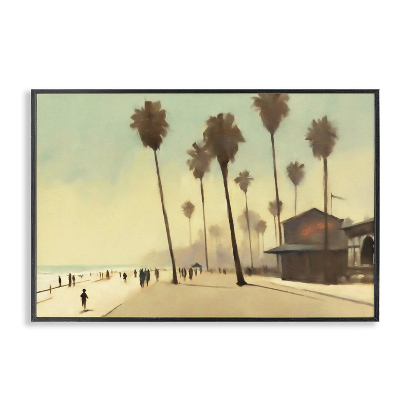  Promenade tropicale, art giclée par Noah Bay, H 12 po x l 18 po, Giclée encadrée noir minuit