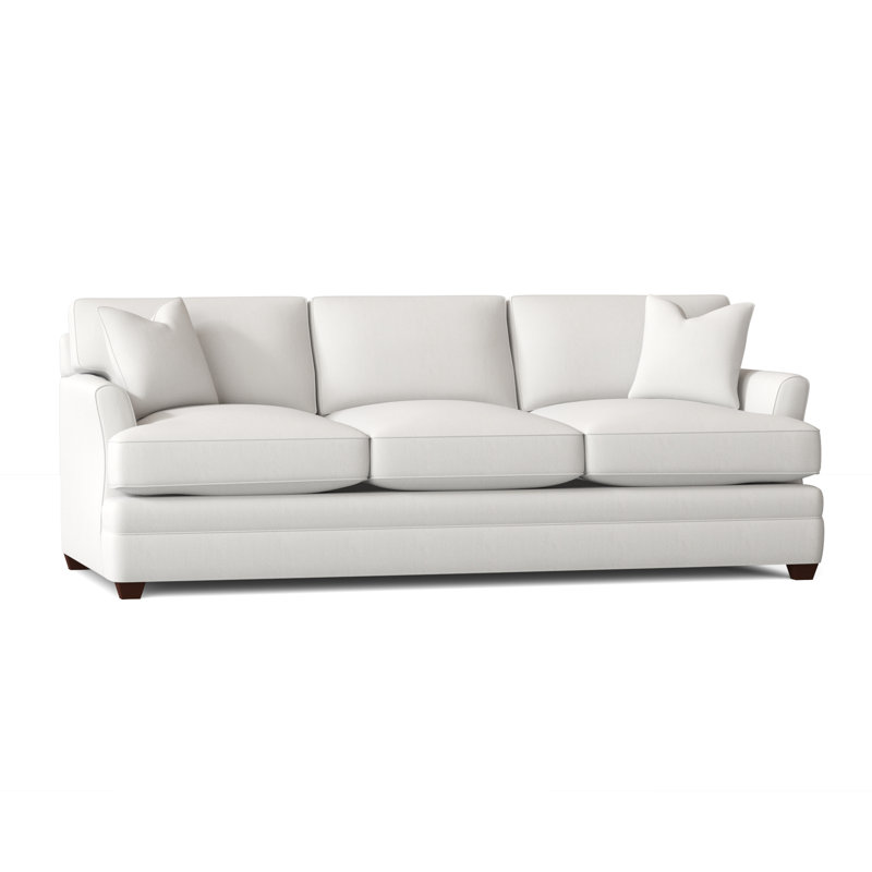 Harriss Upholstered 91'' Sofa, Classic Bleach White Twill