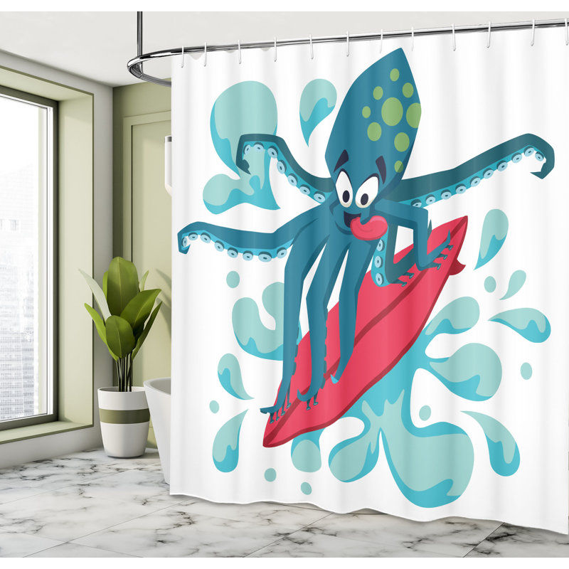 Shower Curtain with Hooks Included, 75"H x 69"W
