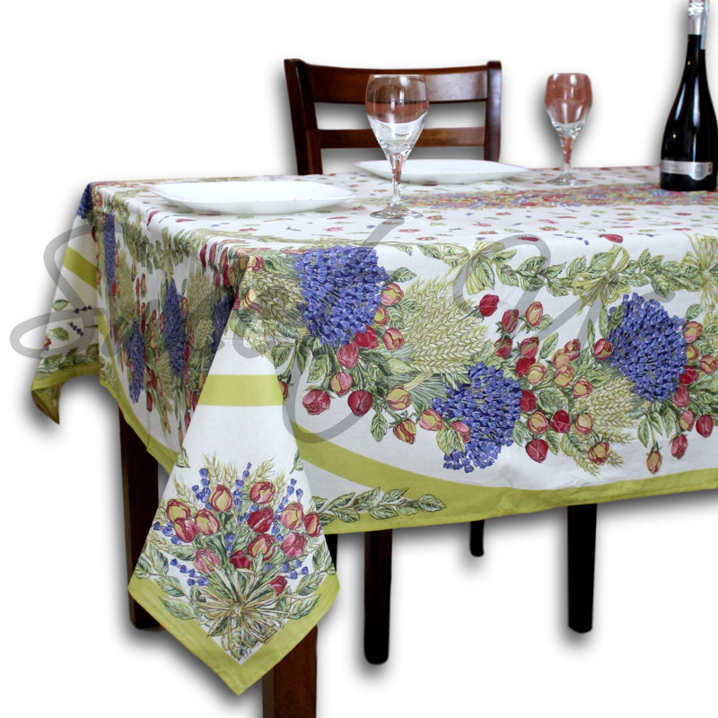 Nappe rectangulaire en coton lavable résistante aux taches
