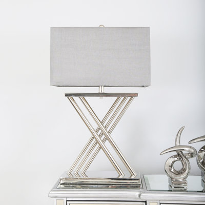 Bessemer Luxury Table Lamps, Bedside Buffet Lamp with Metal Base and Linen Shade