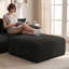 Repose-pieds carré à compression en velours côtelé 40 "pour canapé (ensemble de 1)-150467110