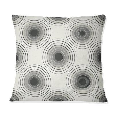 Coussin décoratif rétro blanc et noir