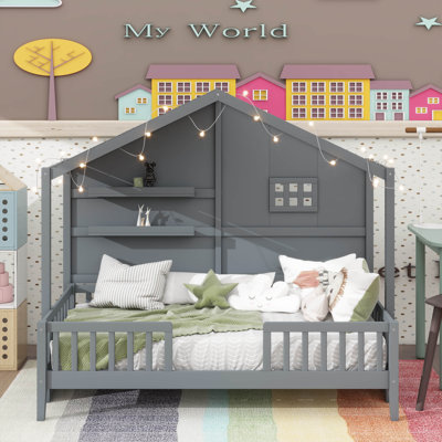 Gideon House Bed With Shelves