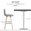 Upholstered Counter Stool with Metal Frame