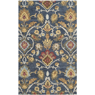 Haimes Hand Tufted Wool Floral Rug