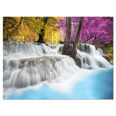 «Erawan Waterfall Landscape», reproduction de photo sur toile tendue