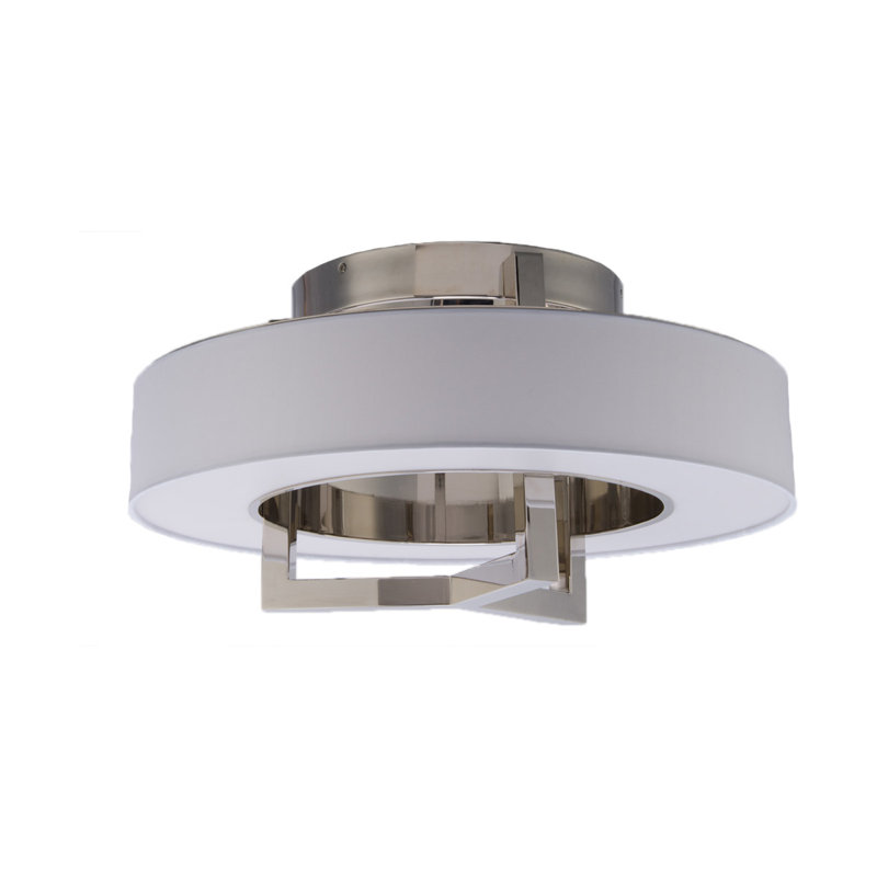 Plafonnier encastré 1 lumière Madison, Nickel brossé