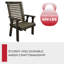 Chaise de patio robuste à haut dossier et à dossier roulé 600 lb-72018596