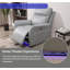 Fauteuil inclinable électrique 36 po gris clair moderne avec éclairage DEL
