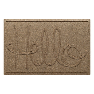 WaterHog Hello 23 in. x 35 in. Indoor Outdoor Door Mat