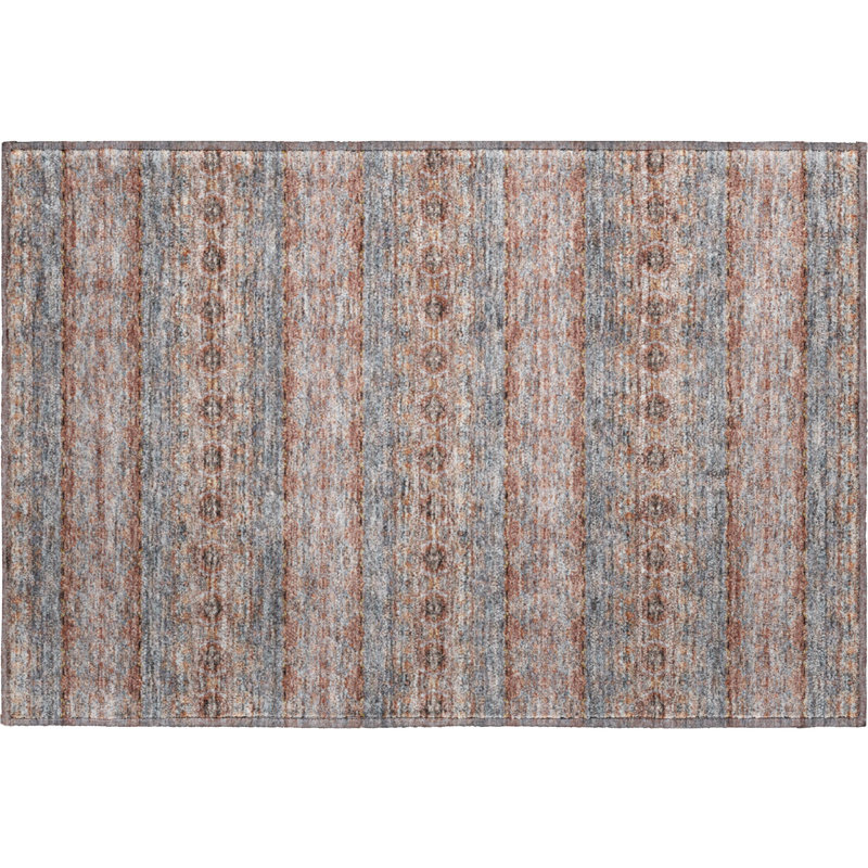 Premium Machine Washable Cerrito Paprika Rug, Rectangle 1'8" x 2'6"
