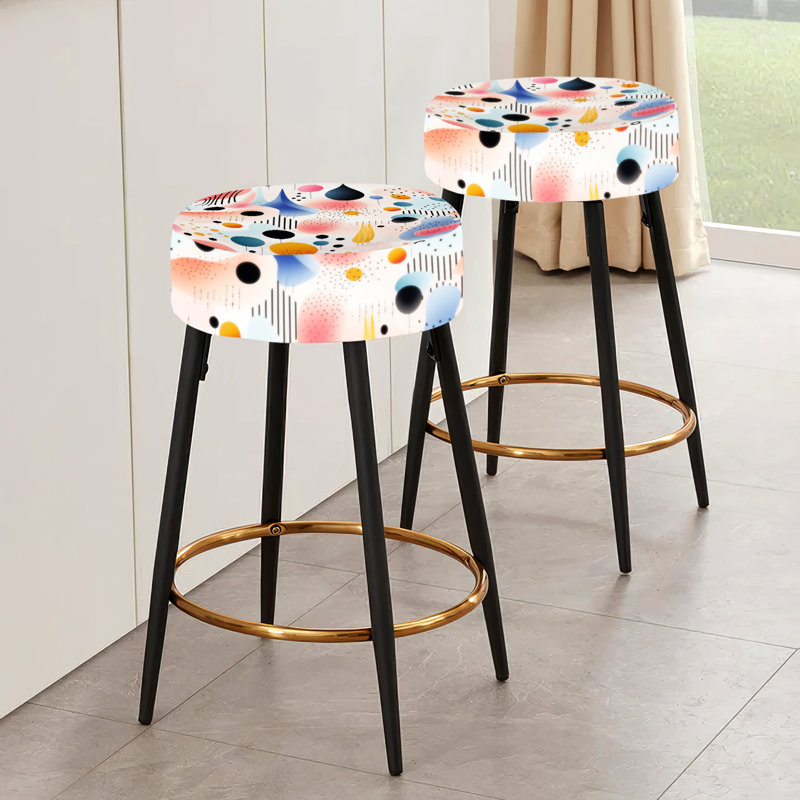 Jeu de 2 tabourets géométriques