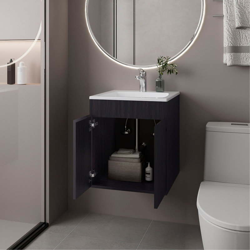 Coiffeuse Dublin, noir, pour salle de bain
