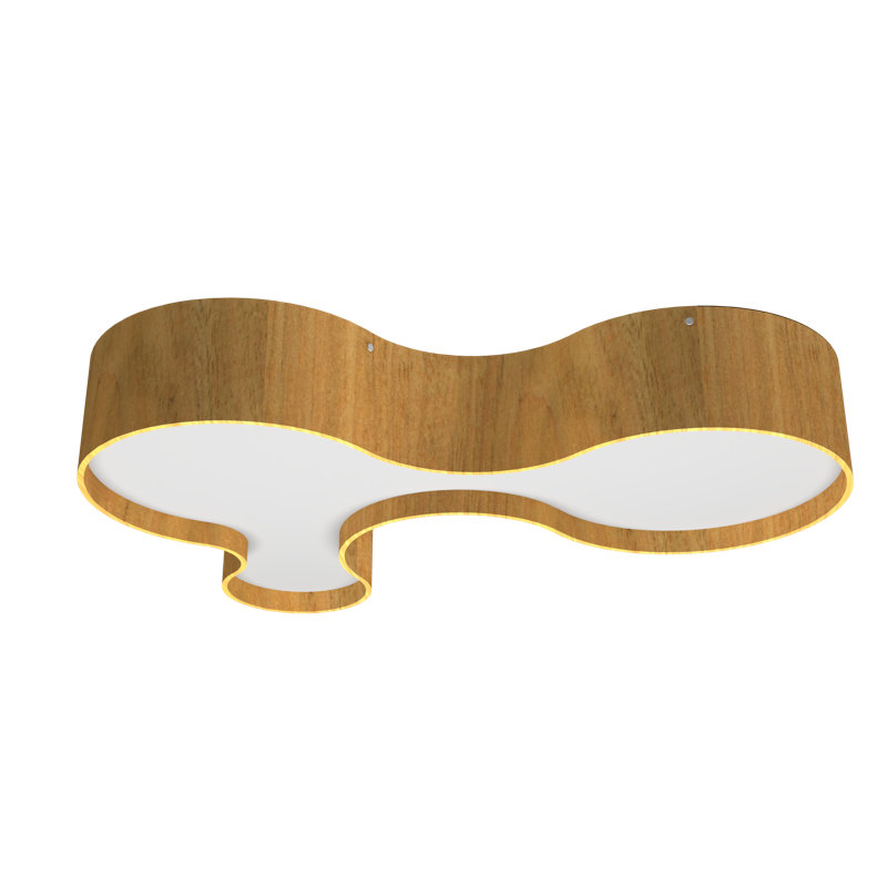 Organic 1 - Light LED Flush Mount, 7.87" H x 31.5" W x 21.65" D, Louro Freijo