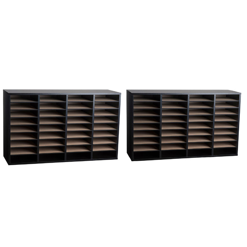 Organisateur de documents en bois, Noir