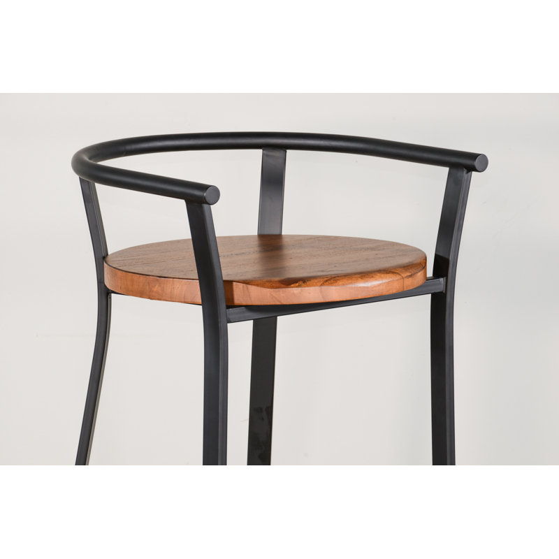 Tabouret de bar en bois massif Ragland, Chêne rustique, Tabouret de bar (siège d’une hauteur de 30 po)