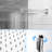 Wall Mounted Dual Shower System - , With Rainfall And Handheld Showers For Enjoyable Bath Time Head In Valve, 1.8 Gpm Max Flow, Rain