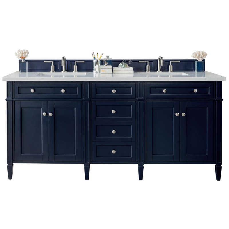 Brittany 72'' W Double Vanity, Ethereal Noctis, Victory Blue