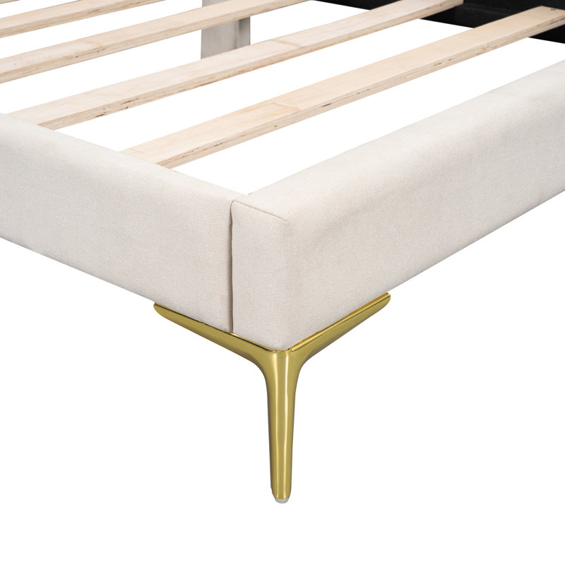 Lit de jour rembourré, tête de lit, accoudoirs et pieds de soutien ferme - option de couchage confortable, taille élégante et aménagement stable et intemporel
