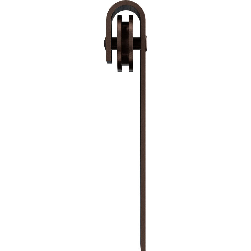 Ensemble de quincaillerie pour porte de grange standard Premium, Brun rustique