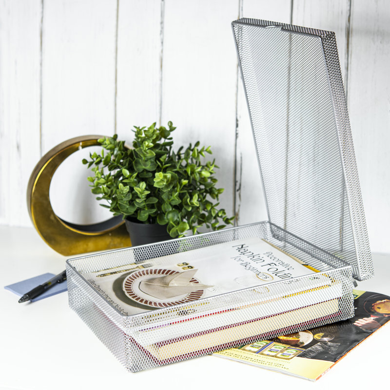 Hinged Mesh Desktop Organizer