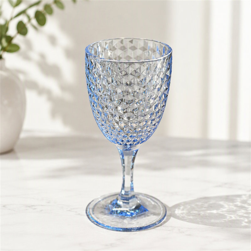 Ensemble de 4 verres à vin en plastique (35 cl)
