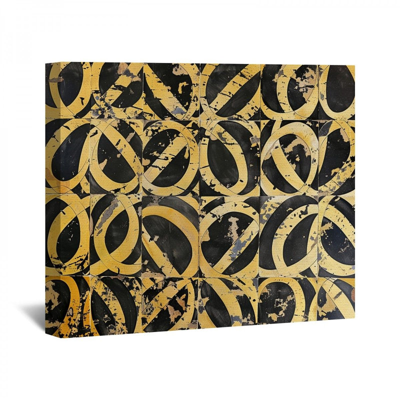 Symbole de danger sur toile, H 11 po x l 14 po x P 3 po