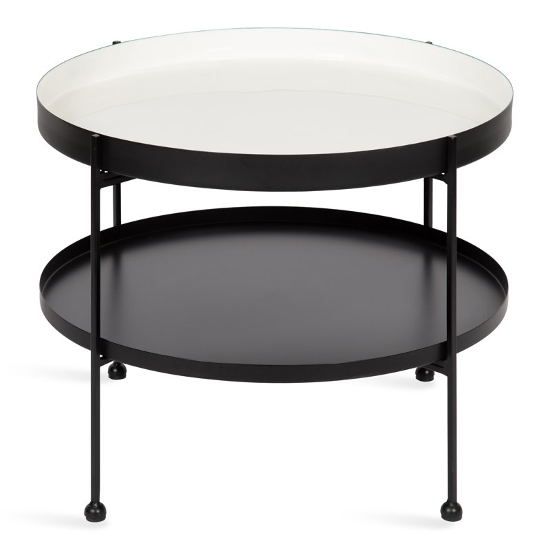 Single Coffee Table, Whte, Black