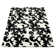 Contemporary Rectangle Black/White Washable Area Rug