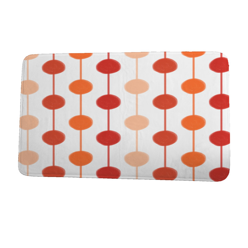 Tapis de bain Lemke, l 24 po x L 17 po, Orange