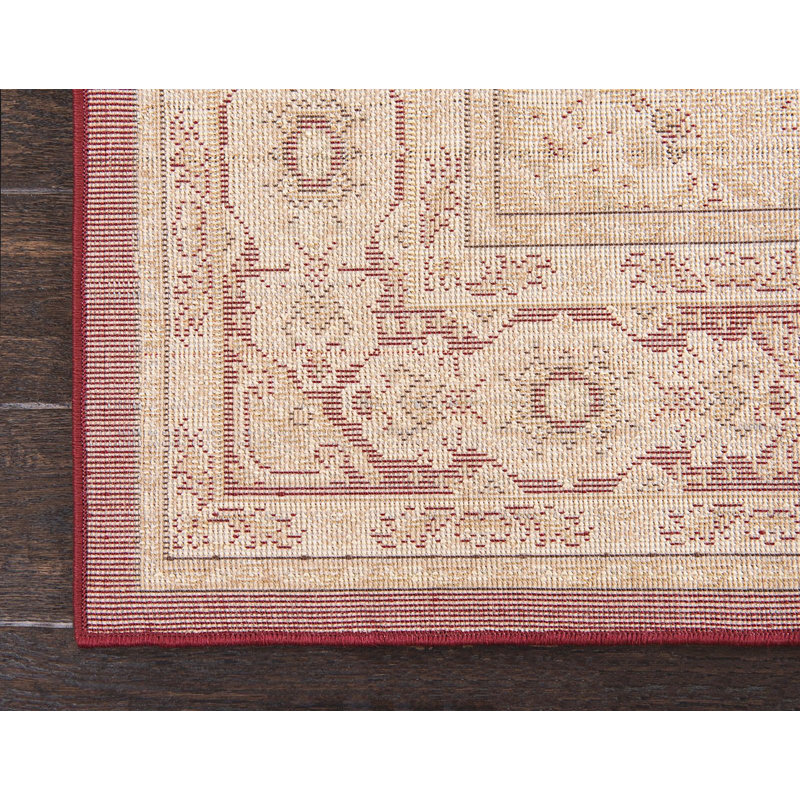 Tapis oriental rouge Gangemi, Tapis de couloir 2 pi 2 po x 6 pi