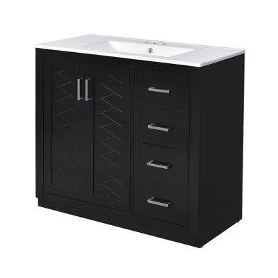 36'' Single Bathroom Vanity With Ceramic Top